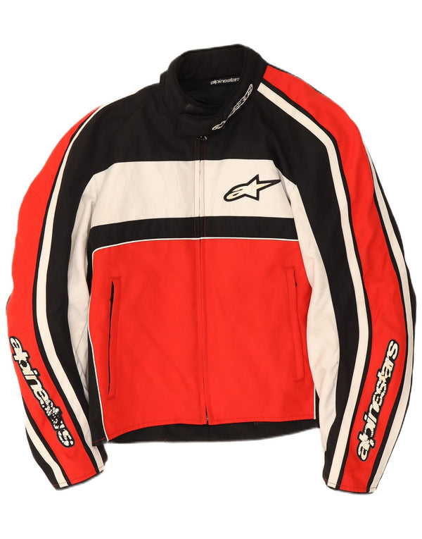 Męska kurtka wyścigowa Alpinestars Graphic Racer UK 42 XL, czerwony poliester z blokami kolorów