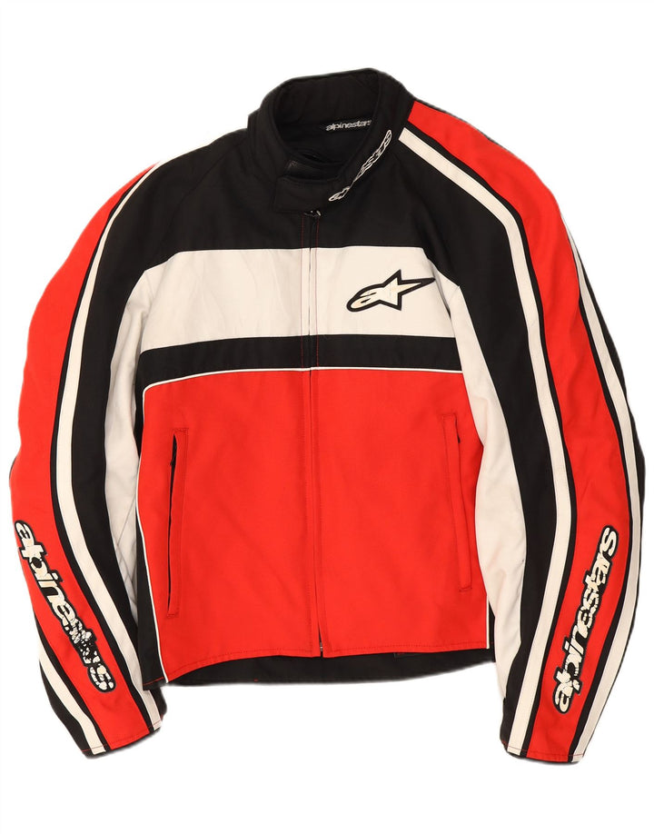 Męska kurtka wyścigowa Alpinestars Graphic Racer UK 42 XL, czerwony poliester z blokami kolorów