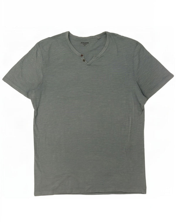 T-shirt męski Jack & Jones, 2XL, niebieska bawełniana w plamki