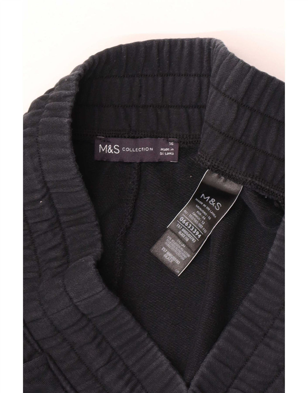 Damskie spodenki sportowe Marks & Spencer UK 16, duże, czarne, bawełniane