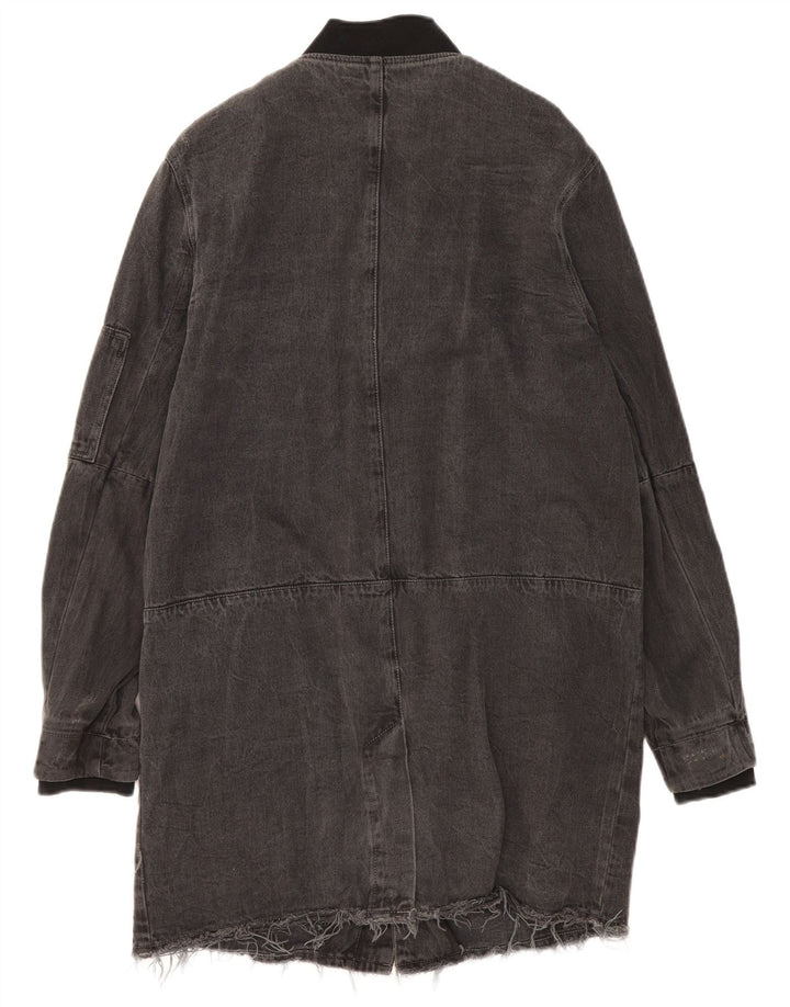 Męski płaszcz dżinsowy Zara UK 42 XL, szara bawełna