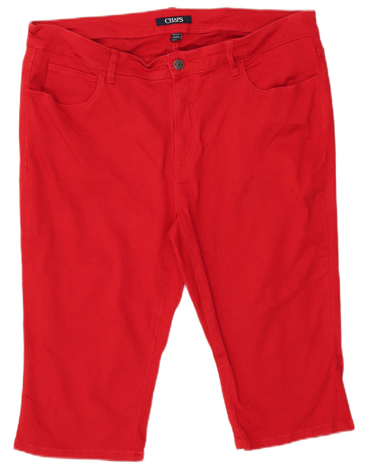 Damskie bermudy CHAPS US 18 2XL W38 Czerwona bawełna