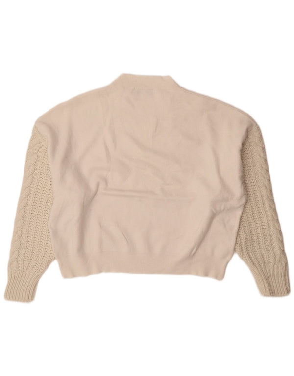 Damski sweter oversize z golfem Zara UK 10 Small White Wiskoza