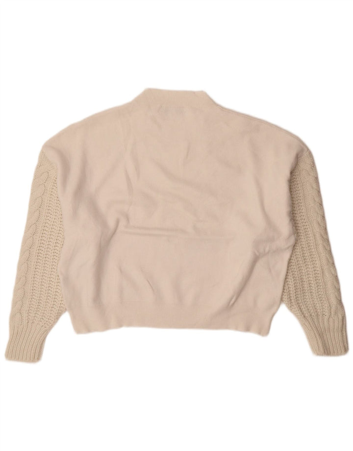 Damski sweter oversize z golfem Zara UK 10 Small White Wiskoza