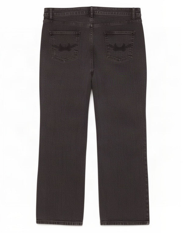 Marks & Spencer Damskie jeansy Bootcut UK 18 XL W36 L27 Czarna bawełna
