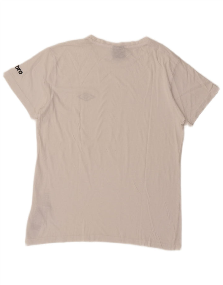 Umbro Męski T-shirt Top Średniej Białej Bawełny
