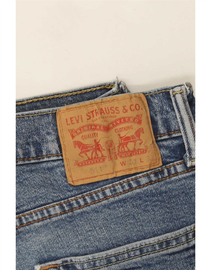 Męskie jeansy Levi's 511 Slim W31 L32 Niebieskie bawełniane