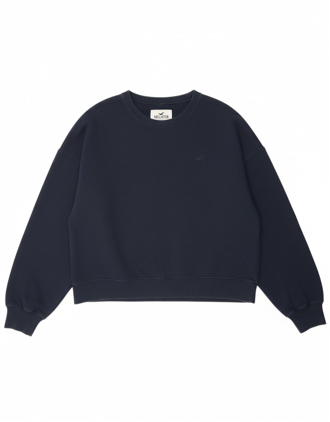 HOLLISTER Womens Sweatshirt Jumper UK 14 Medium Navy Blue Cotton