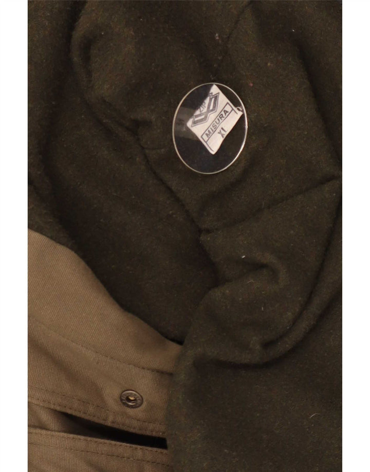 Damski płaszcz oversize z zamkiem błyskawicznym UK 18 XL, bawełna khaki