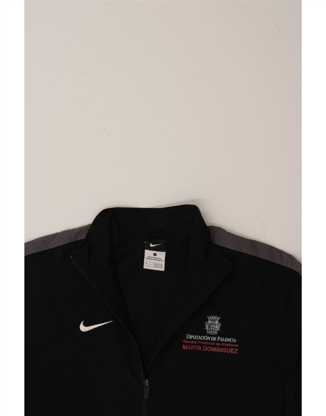 NIKE Boys Graphic Tracksuit Top Jacket 12-13 Years Large Black Colourblock Vintage Nike and Second-Hand Nike from Messina Hembry 