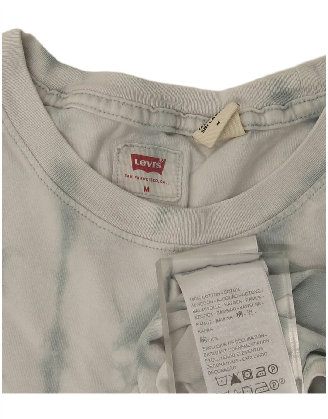 Męski t-shirt Levi's Top Medium White Tie Dye Cotton