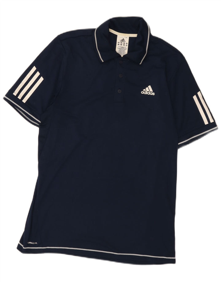 Męska koszulka polo Adidas Climacool, mała, granatowa, z poliestru