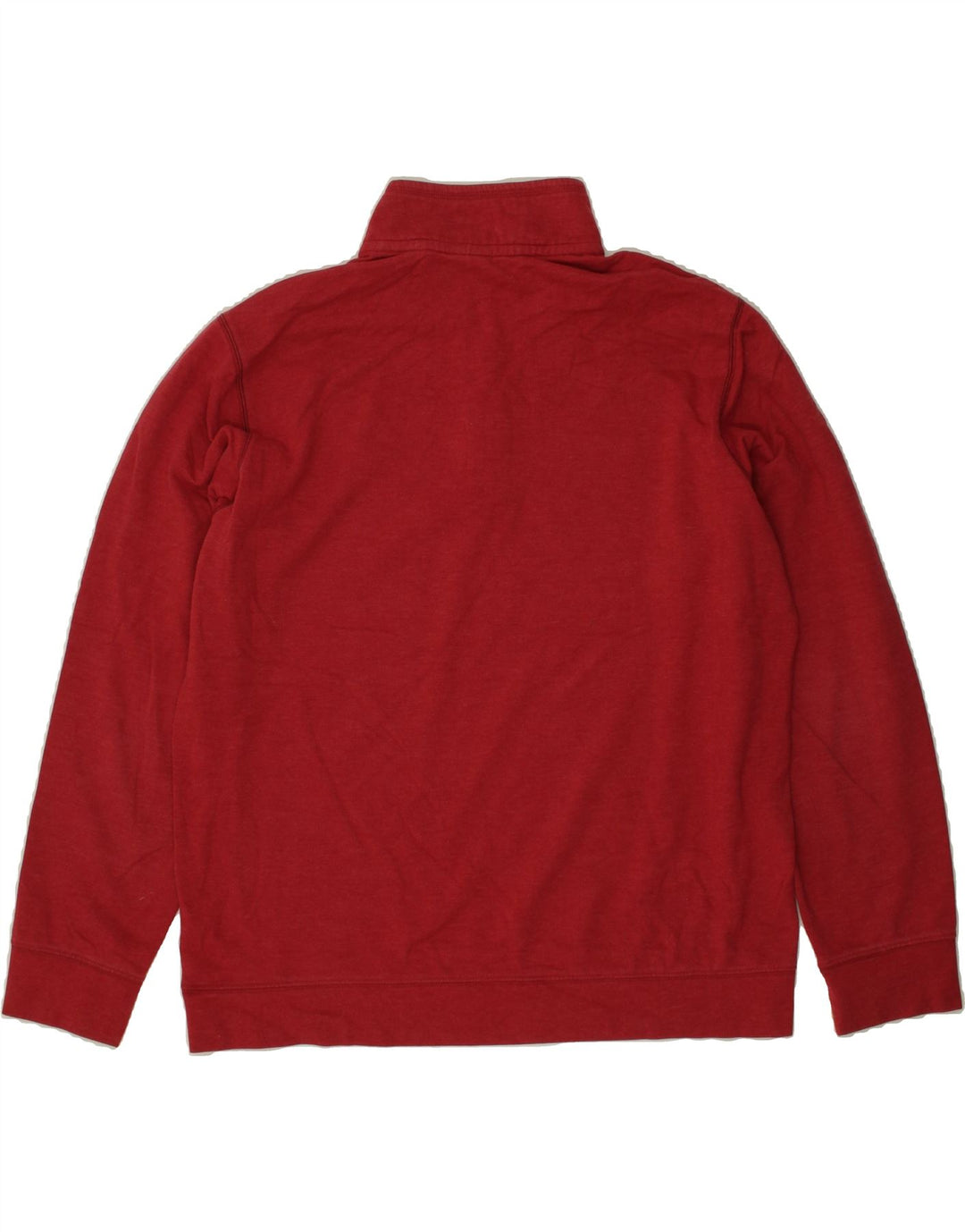 EDDIE BAUER Mens Zip Neck Sweatshirt Jumper Large Red Cotton Vintage Eddie Bauer and Second-Hand Eddie Bauer from Messina Hembry 