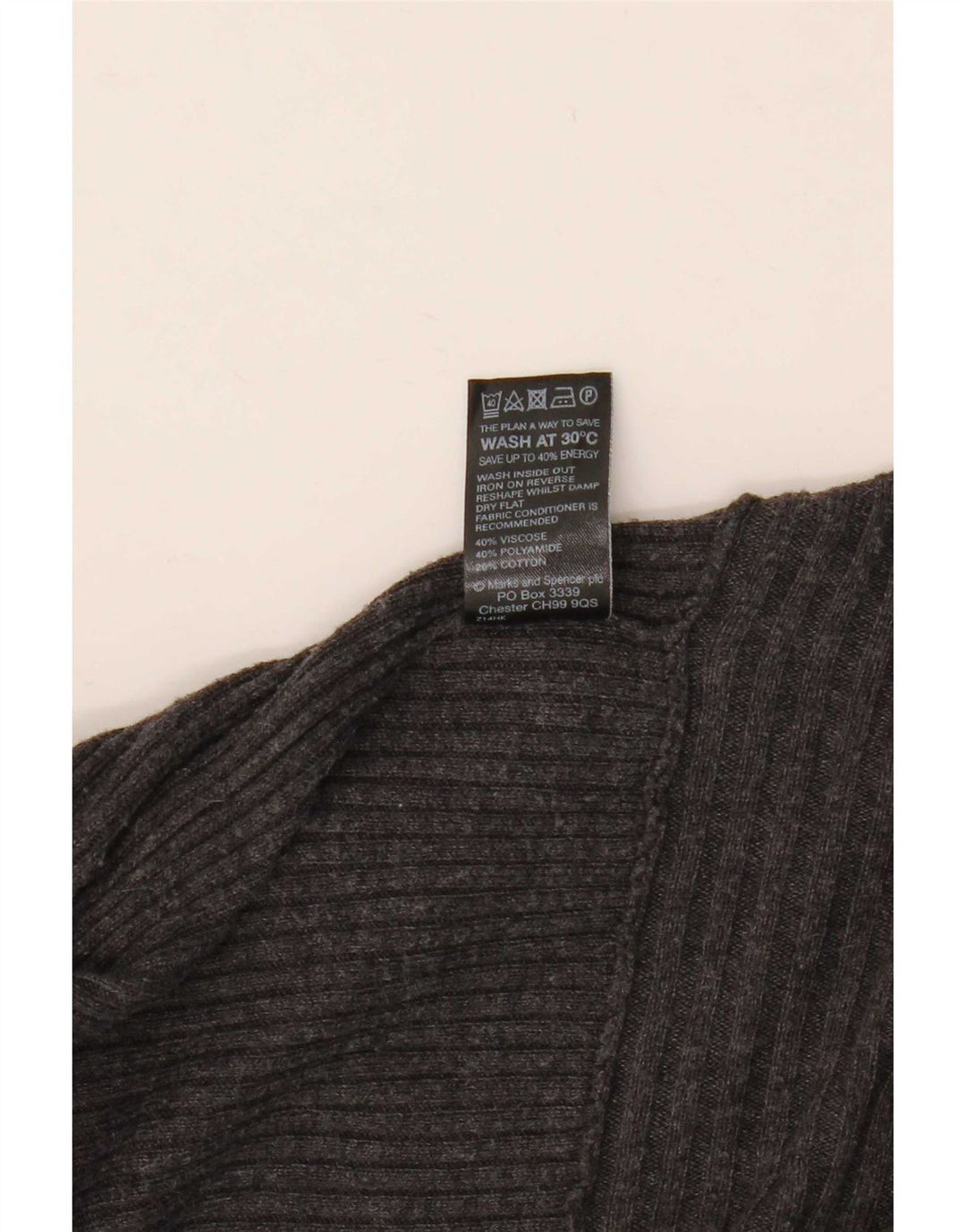Marks & Spencer Damski sweter rozpinany o długim kroju, UK 8, mały, szary