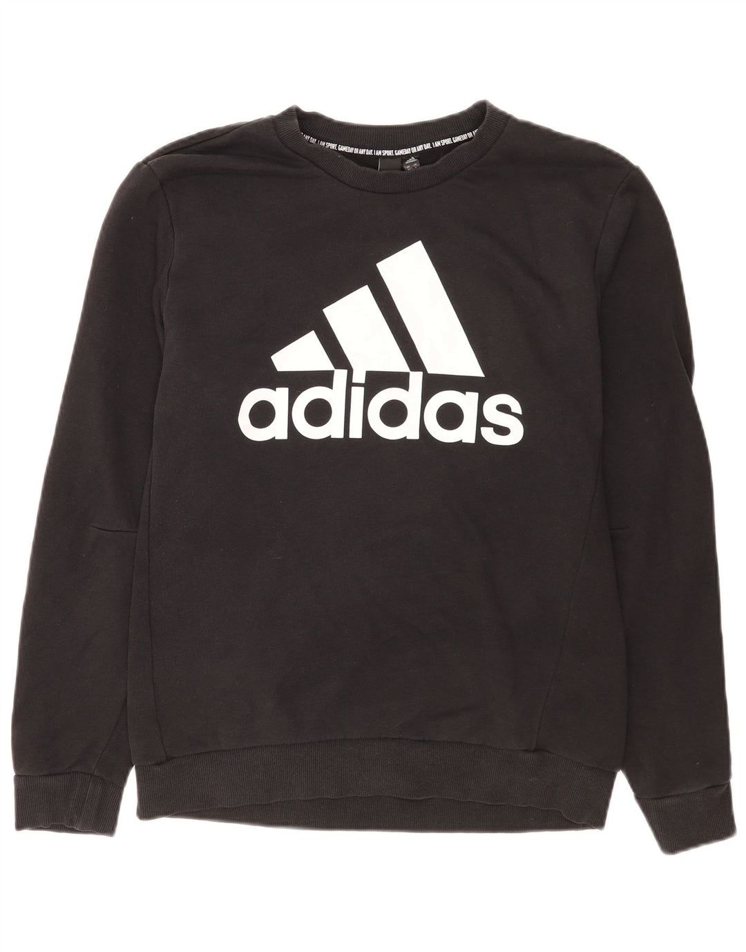 Męska bluza Adidas z grafiką, średnia czarna bawełniana