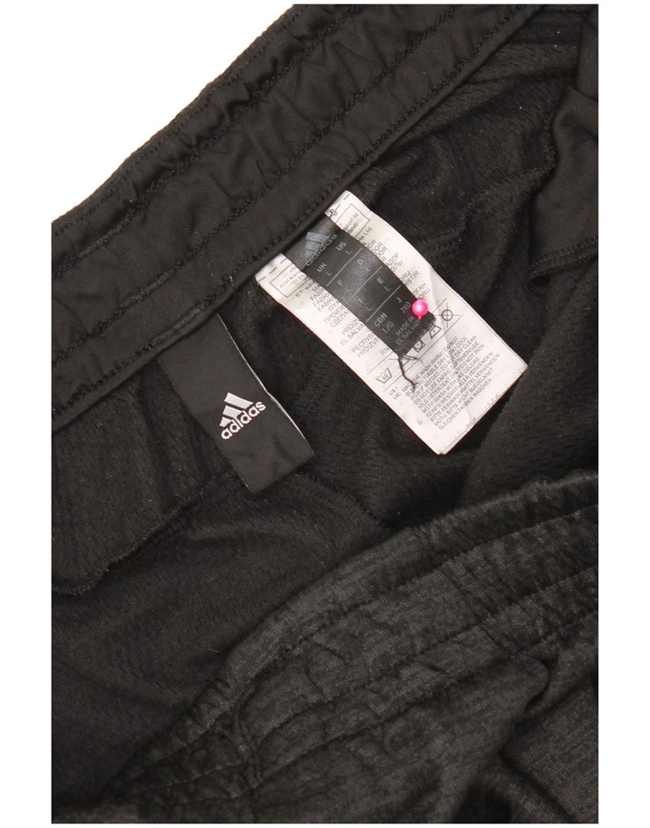 Męskie spodnie dresowe Adidas, duże, czarne, nakrapiane, poliestrowe