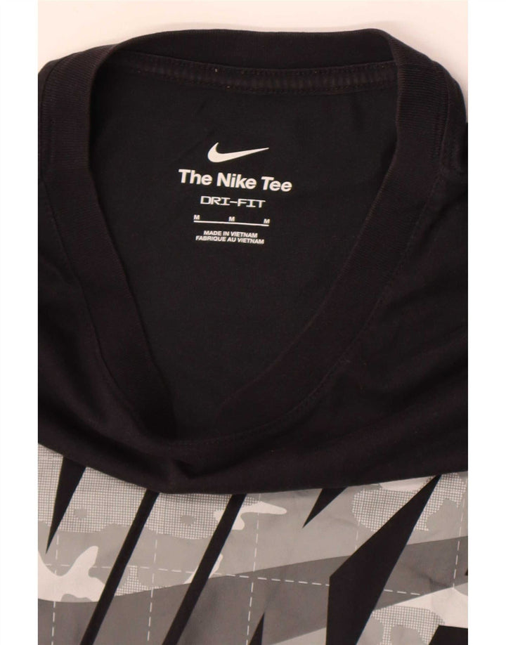 Męski T-shirt Nike Dri Fit z grafiką, średni czarny