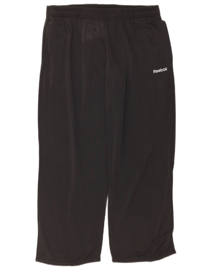 Męskie spodnie dresowe Reebok, duże, czarne, z poliestru