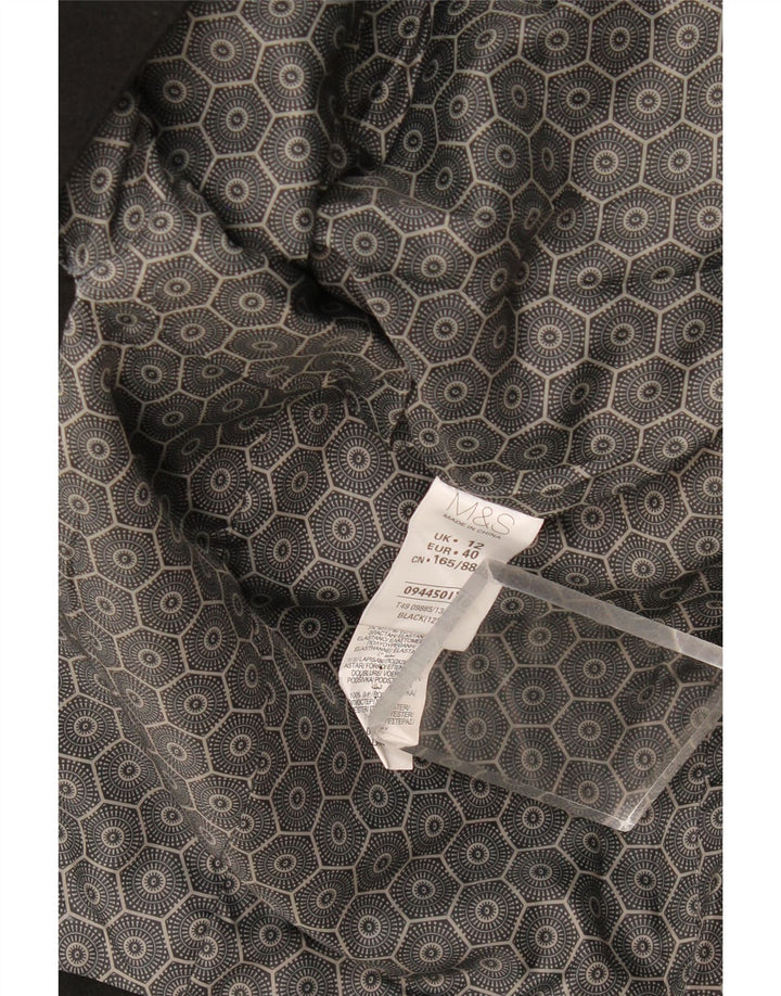 Marks & Spencer Płaszcz damski UK 12, średni czarny poliester