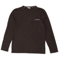 CALVIN KLEIN Męski top z długim rękawem, duży, czarny, bawełniany