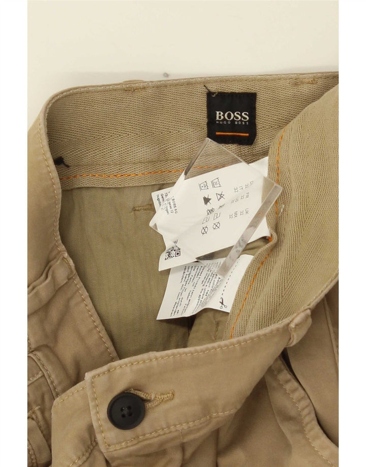 Męskie spodenki Chino Hugo Boss W32 Średni brązowy bawełna