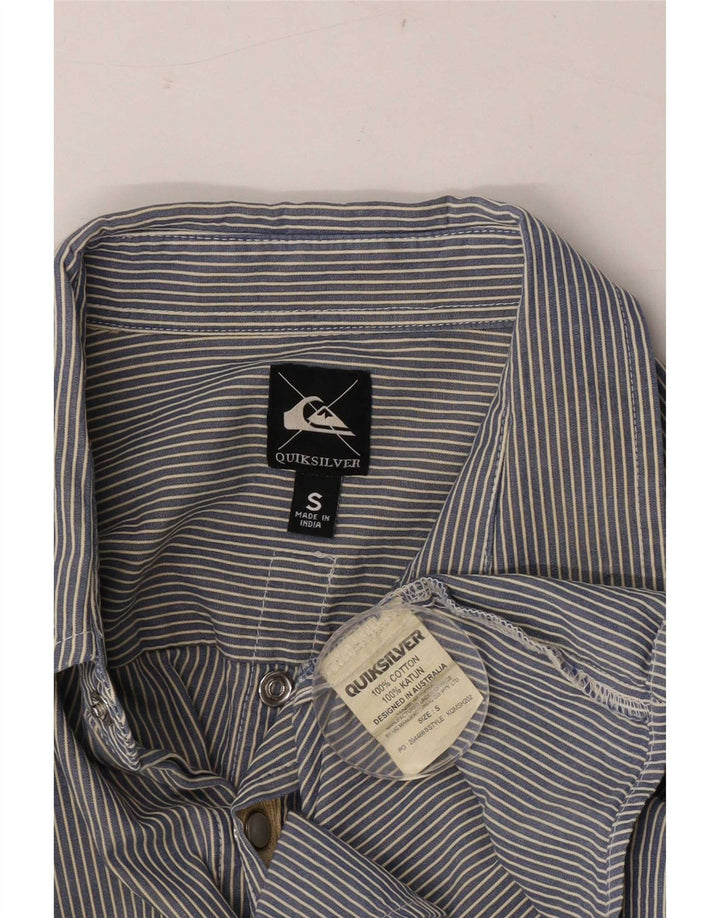 Koszula męska Quiksilver, mała, niebieska, bawełniana w prążki