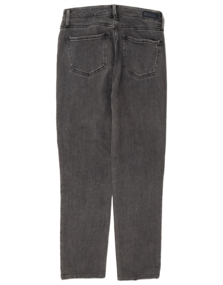 Damskie jeansy przycięte Tommy Hilfiger W27 L25 Szara bawełna
