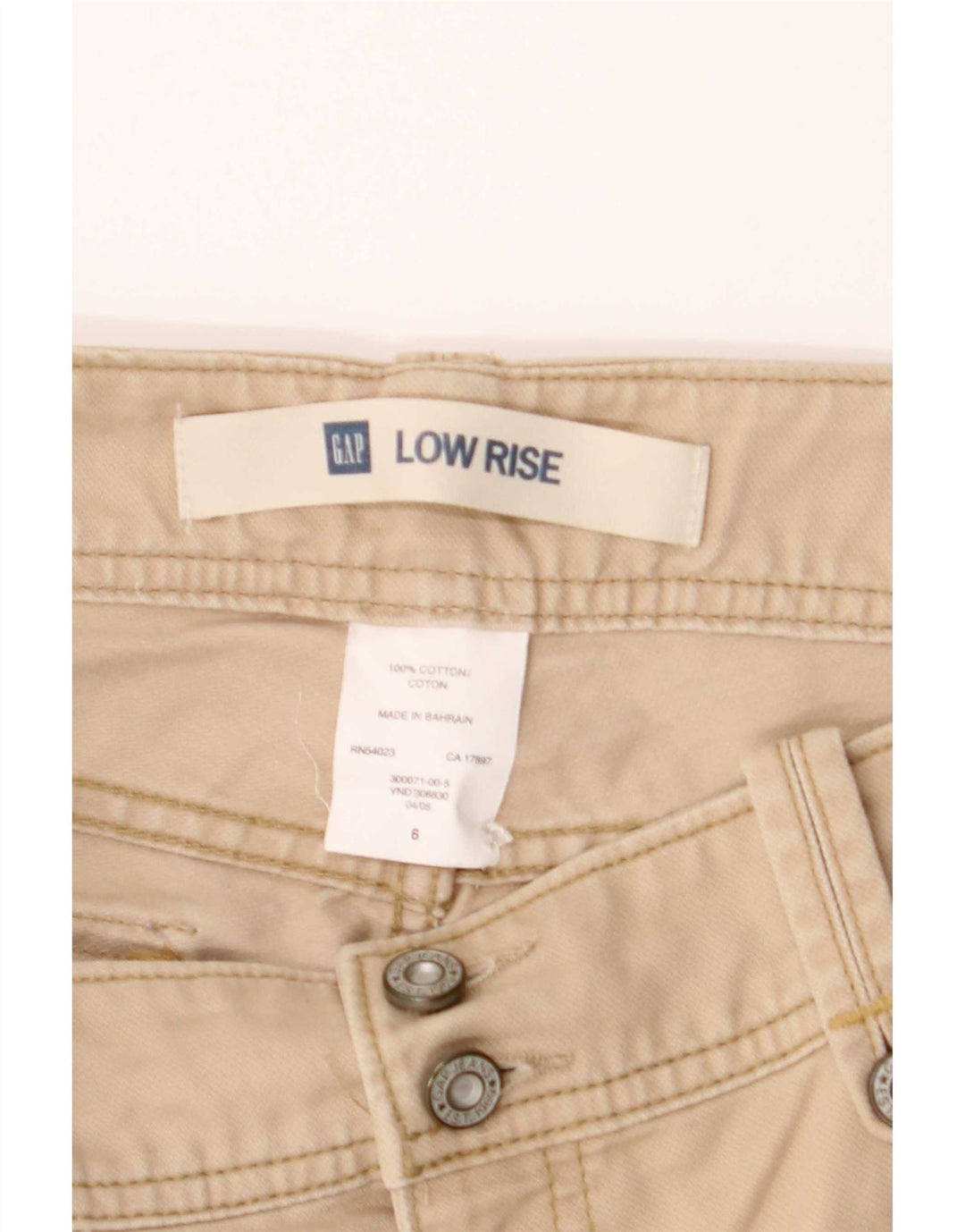 Damskie bermudy Gap z niskim stanem US 6 Medium W32, beżowa bawełna