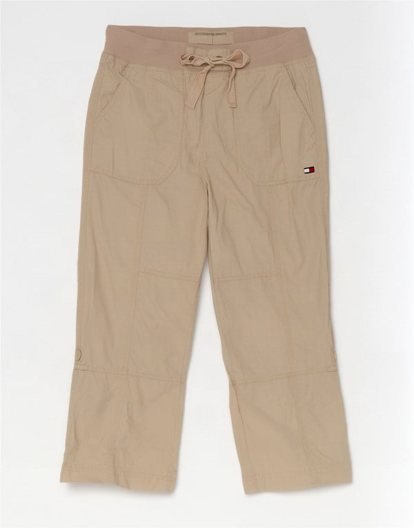Spodnie damskie Capri Tommy Hilfiger małe W30 L21 beżowa bawełna