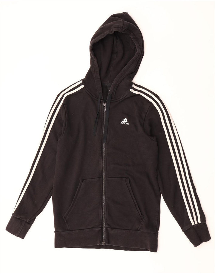 Adidas Męski sweter z kapturem i zamkiem błyskawicznym, mały, czarny