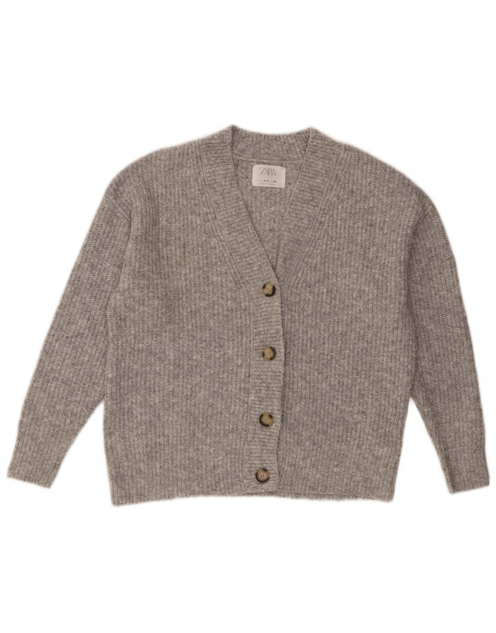 Sweter dziewczęcy Zara Cardigan 9-10 lat Szary poliester