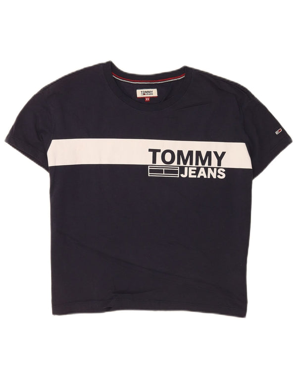 Damska koszulka graficzna Tommy Hilfiger Top UK 6 XS w kolorze granatowym