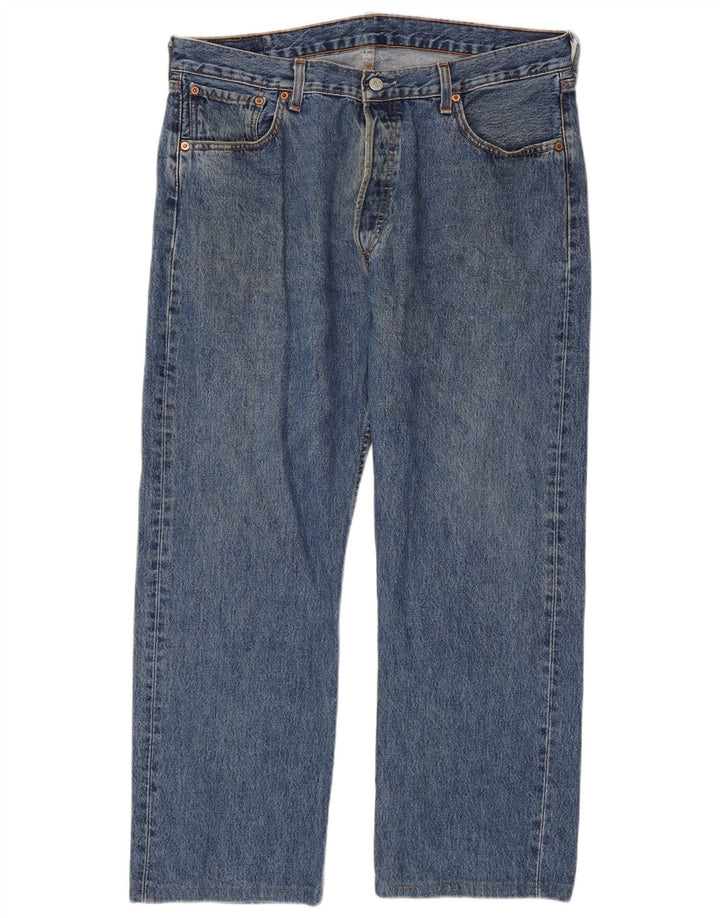 Męskie jeansy Levi's 501 Straight W36 L28 Niebieskie bawełniane