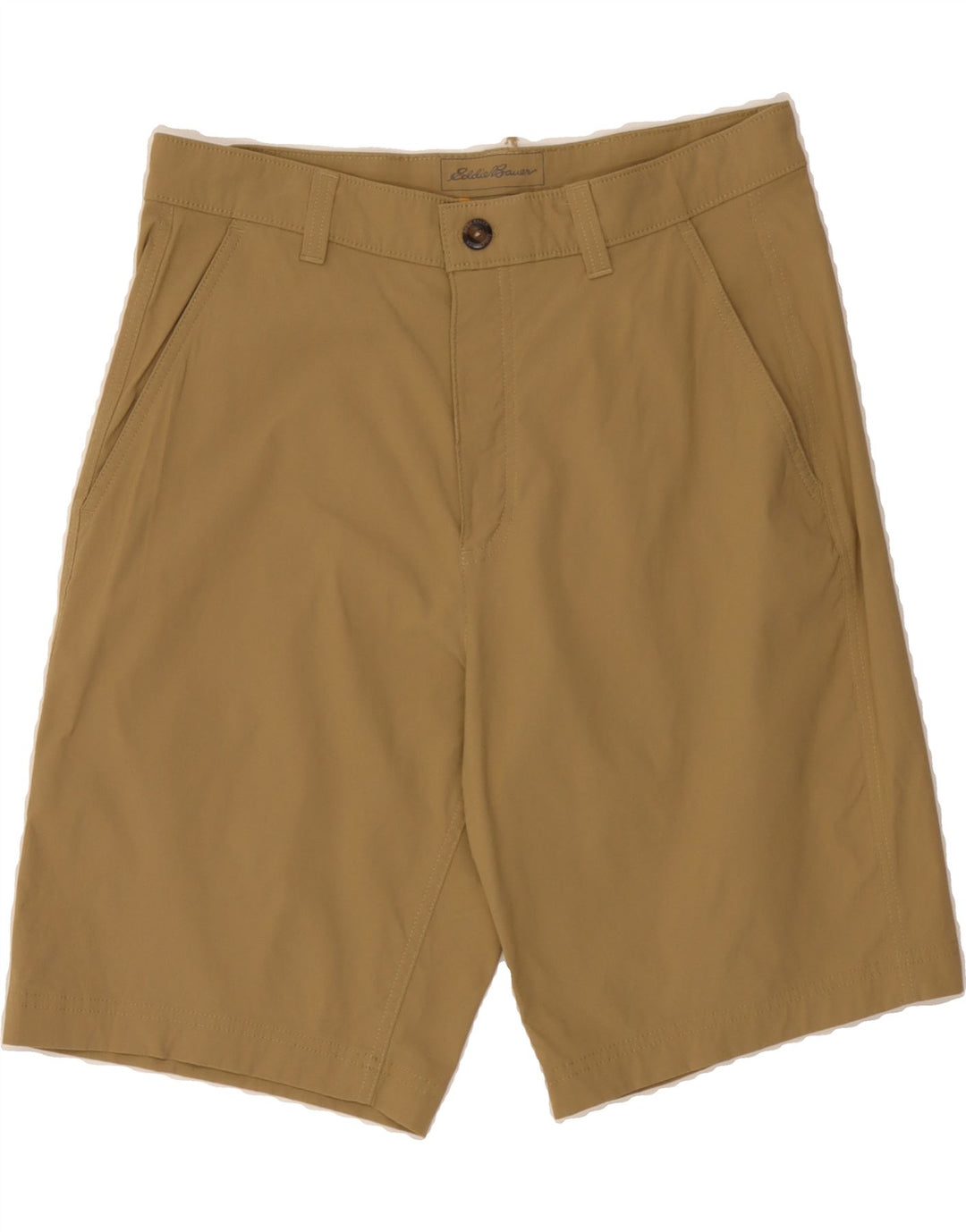 EDDIE BAUER Mens Chino Shorts W32 Medium  Brown Nylon Vintage Eddie Bauer and Second-Hand Eddie Bauer from Messina Hembry 