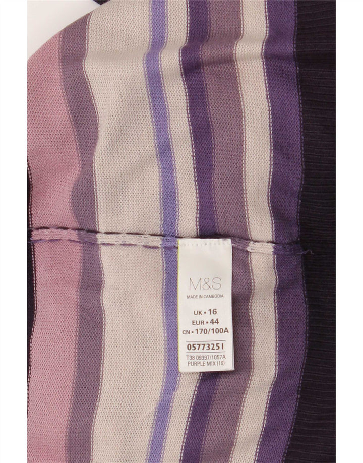 Marks & Spencer Damski sweter z dekoltem w łódkę, UK 16, duży, wielokolorowy