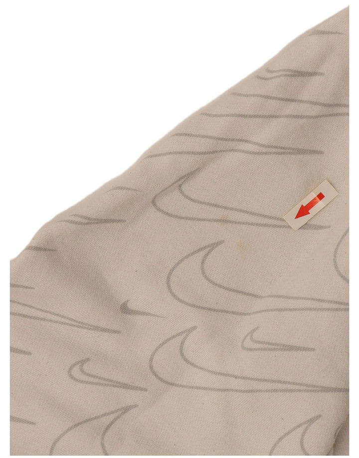 Męski sweter z kapturem Nike z grafiką, średni, złamanej bieli, bawełniany