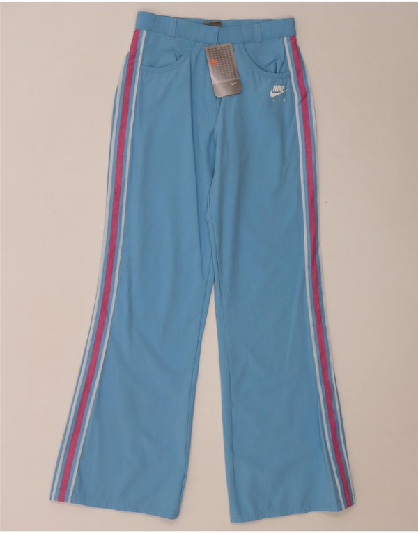 Dziewczęce spodnie codzienne Nike z szerokimi nogawkami 13-14 lat W24 L29 Nylon w niebieskie paski