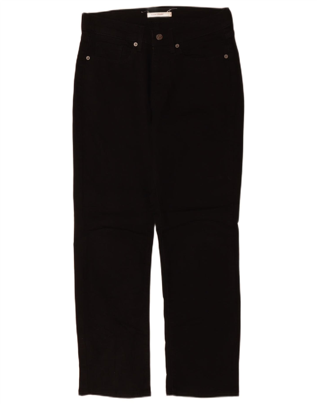 Damskie klasyczne proste dżinsy LEVI'S US 6 Medium W30 L27 Czarna bawełna