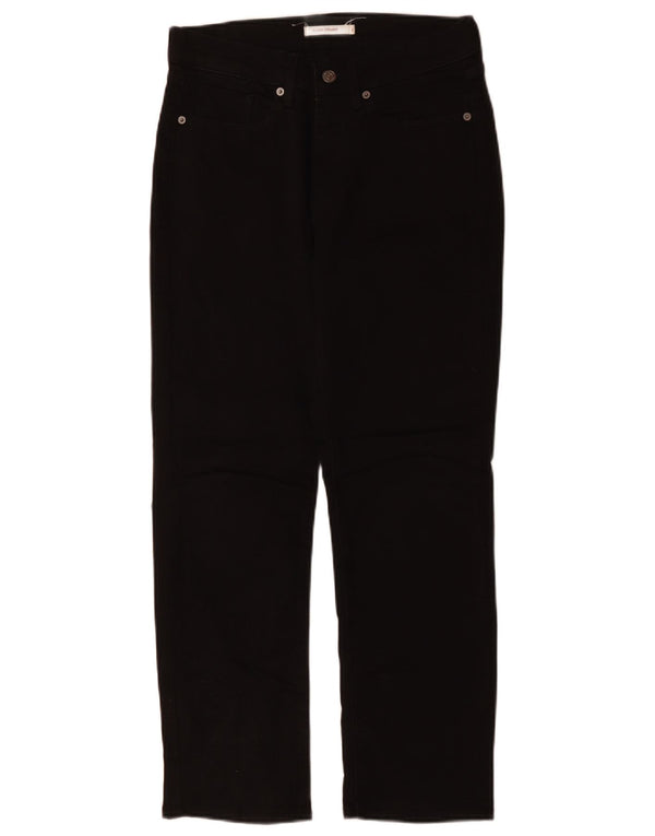 Damskie klasyczne proste dżinsy LEVI'S US 6 Medium W30 L27 Czarna bawełna