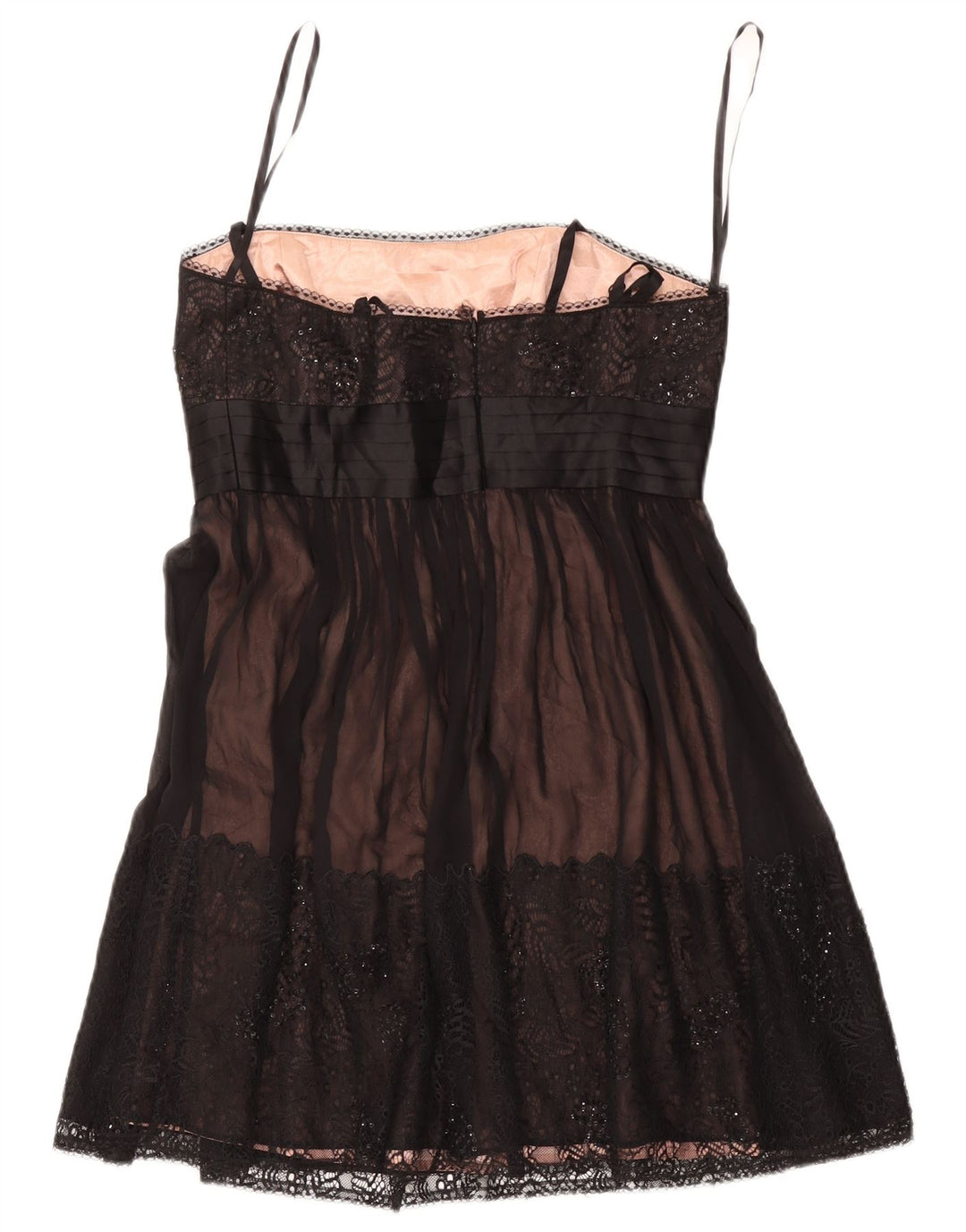 BCBGMAXAZRIA Damska krótka sukienka z odkrytymi ramionami UK 8, mała czarna