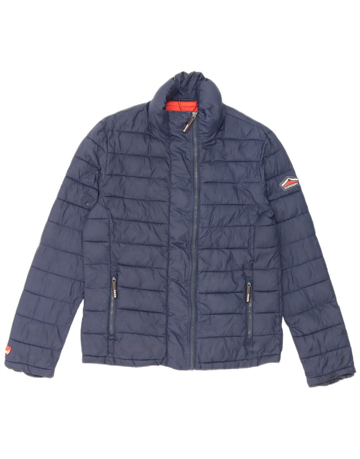 Męska ocieplana kurtka Superdry UK 40, duża, granatowa, nylonowa
