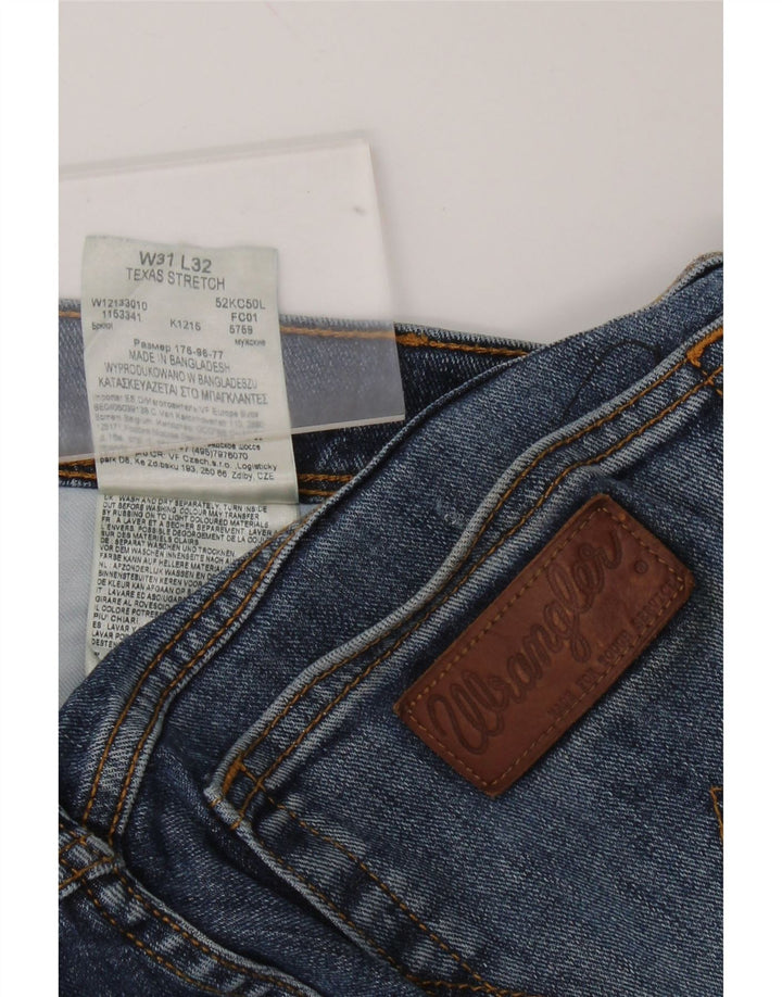 Męskie jeansy Wrangler Texas Stretch Straight W31 L32 Niebieskie bawełniane
