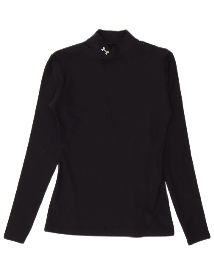 Damska koszulka Cold Gear z długim rękawem Under Armour UK 12, średni czarny nylon