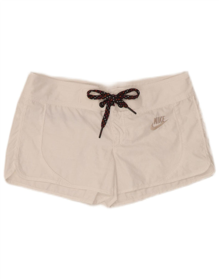 Damskie spodenki sportowe Nike UK 10, małe, białe, poliestrowe