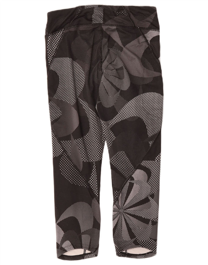Damskie legginsy Nike Graphic Capri UK 8, małe, czarne, z poliestru w kwiaty