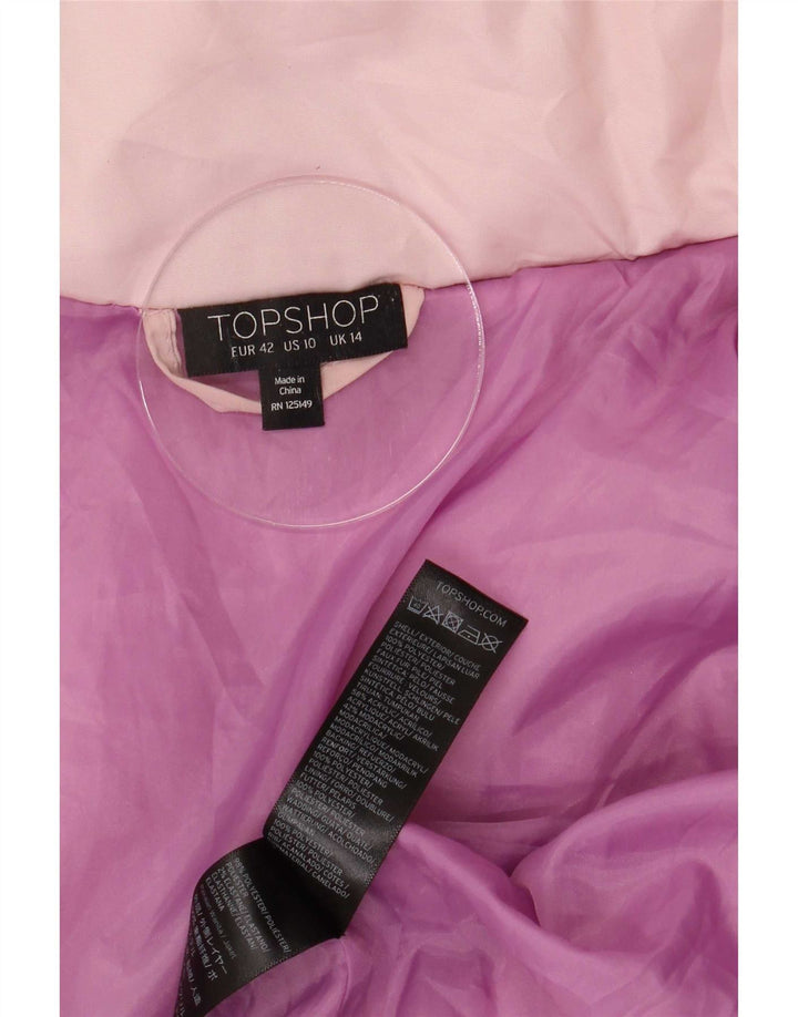 Damska kurtka oversize z kapturem Topshop UK 14, duża, różowa, poliester
