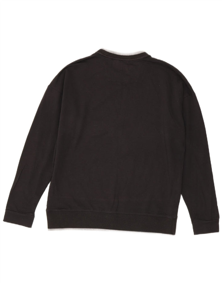 Męski sweter z okrągłym dekoltem Calvin Klein, mały, czarny, bawełniany