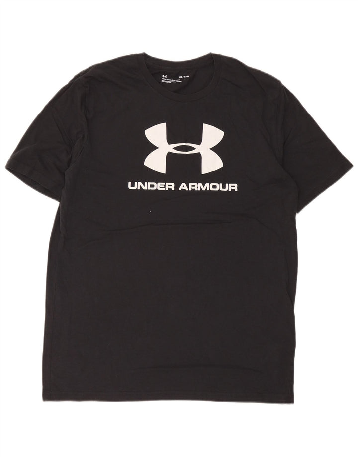 Męska koszulka z grafiką Under Armour, średnia czarna, bawełniana