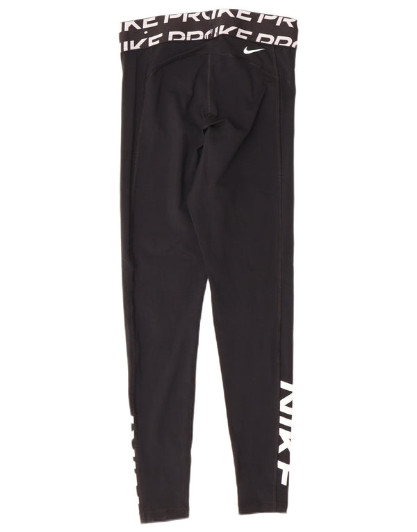 Damskie legginsy Nike Dri Fit Graphic UK 10, małe, czarne, poliestrowe, sportowe