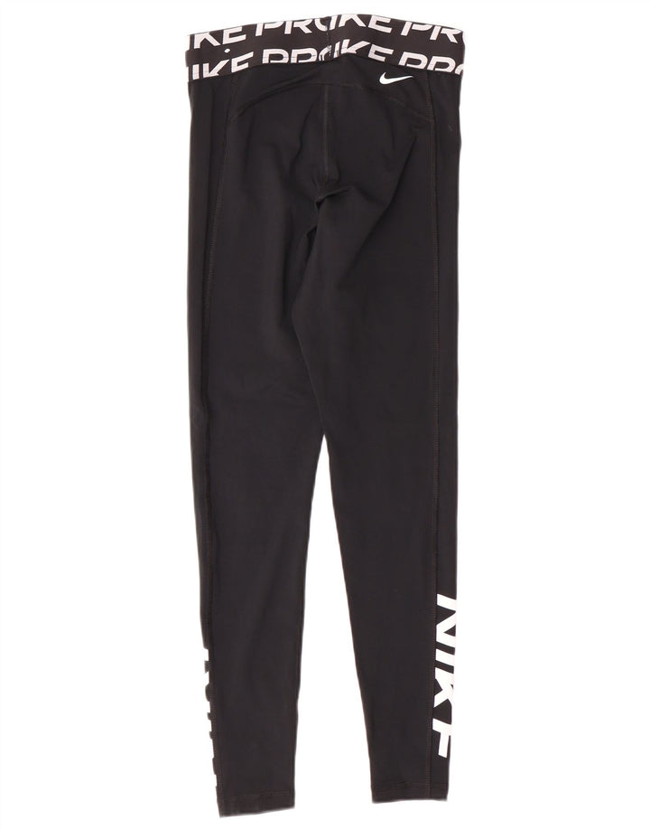 Damskie legginsy Nike Dri Fit Graphic UK 10, małe, czarne, poliestrowe, sportowe